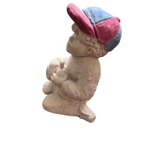 Austin Prod Sculpture DEE CROWLEY BRIGHT EYES Boy W/Baseball & Mitt